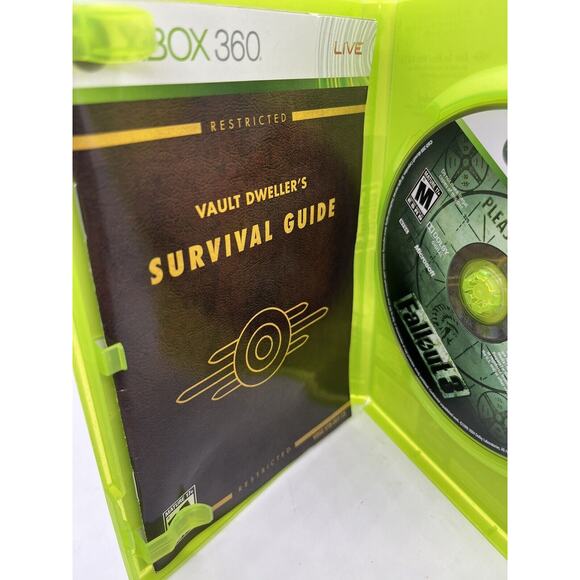 Fallout 3 (Microsoft Xbox 360, 2008), Complete w/ Manual CIB, VERY GOOD - Picture 6 of 7